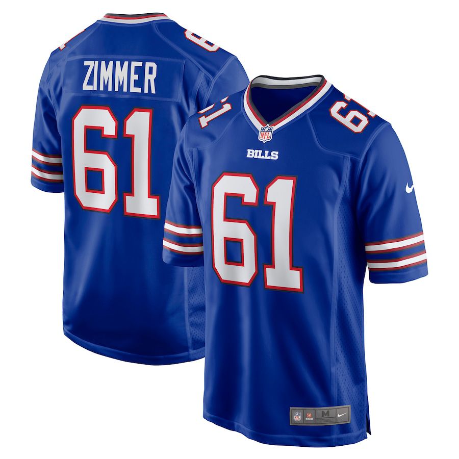 Men Buffalo Bills 61 Justin Zimmer Nike Royal Game NFL Jersey